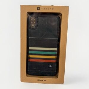 NEW iPhone XR New Thread Wallet Phone Case Striped Hippie Bohemian‎